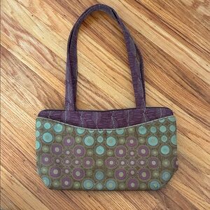 Stylish Purple and Green Women's Handbag
